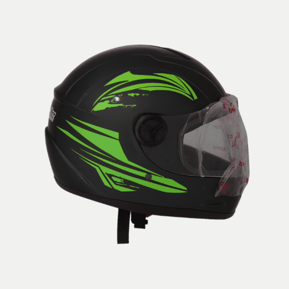 Super Air Full Face Helmet – Matte Black with Random Color Graphics - Image 2