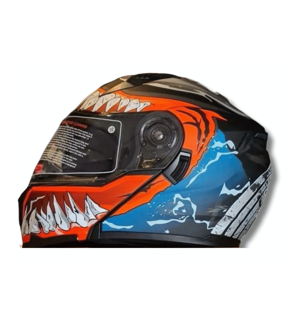 Jiekai Vector Full Face Helmet – Dual Visor | DOT Certified (LARGE SIZE)