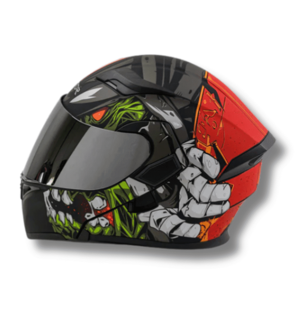 Vector Venomous Rage Full Face Helmet – Dual Visor | DOT Certified (XL SIZE)