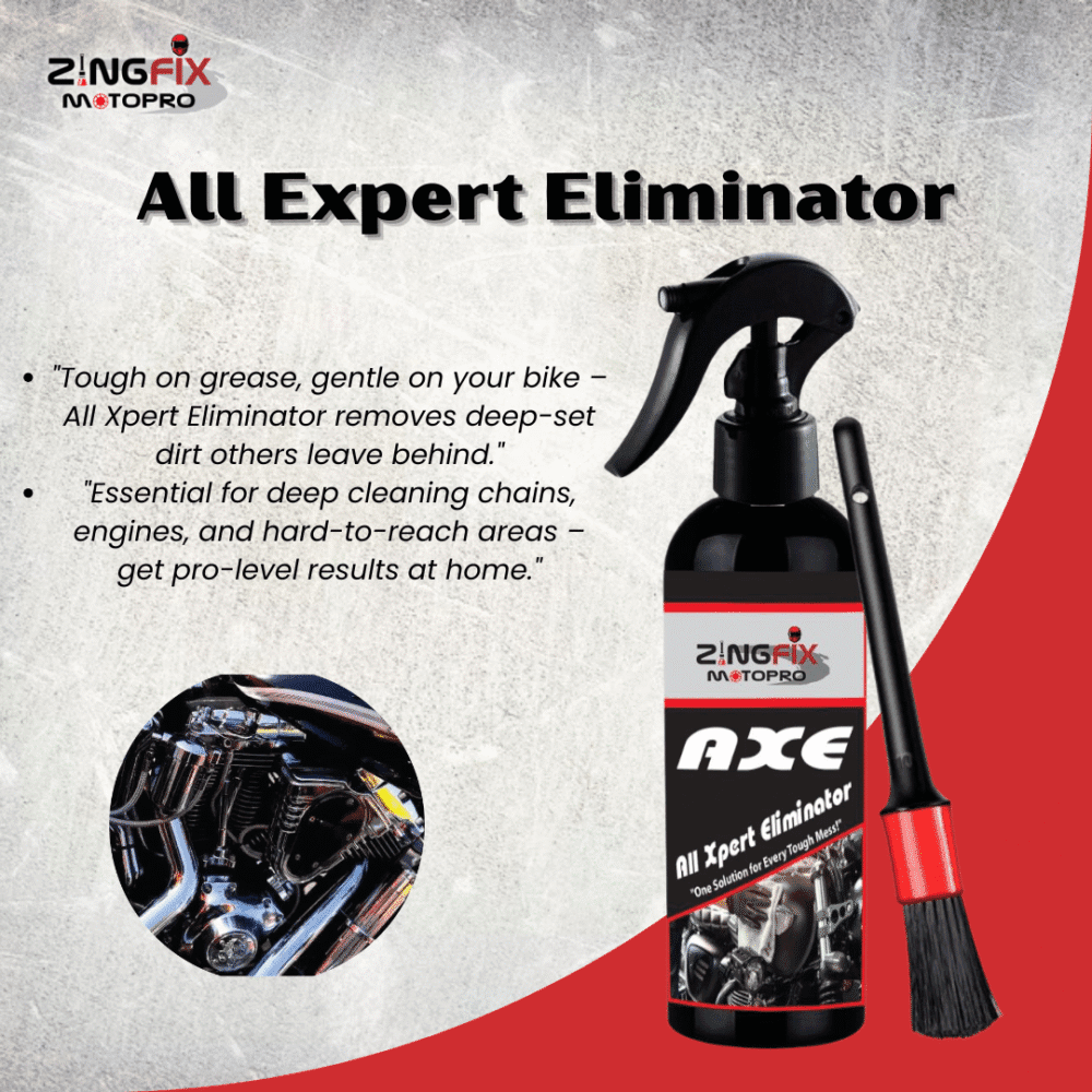 Zingfix All Xpert Eliminator – 400ML with Detailing Brush | Heavy-Duty Degreaser & Cleaner Kit