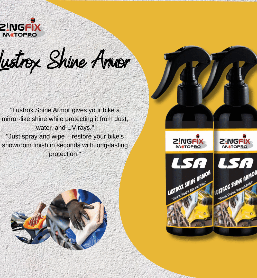 Zingfix Lustrox Shine Armor – 400ML (Pack of 2) | Instant Gloss & Surface Protection Spray