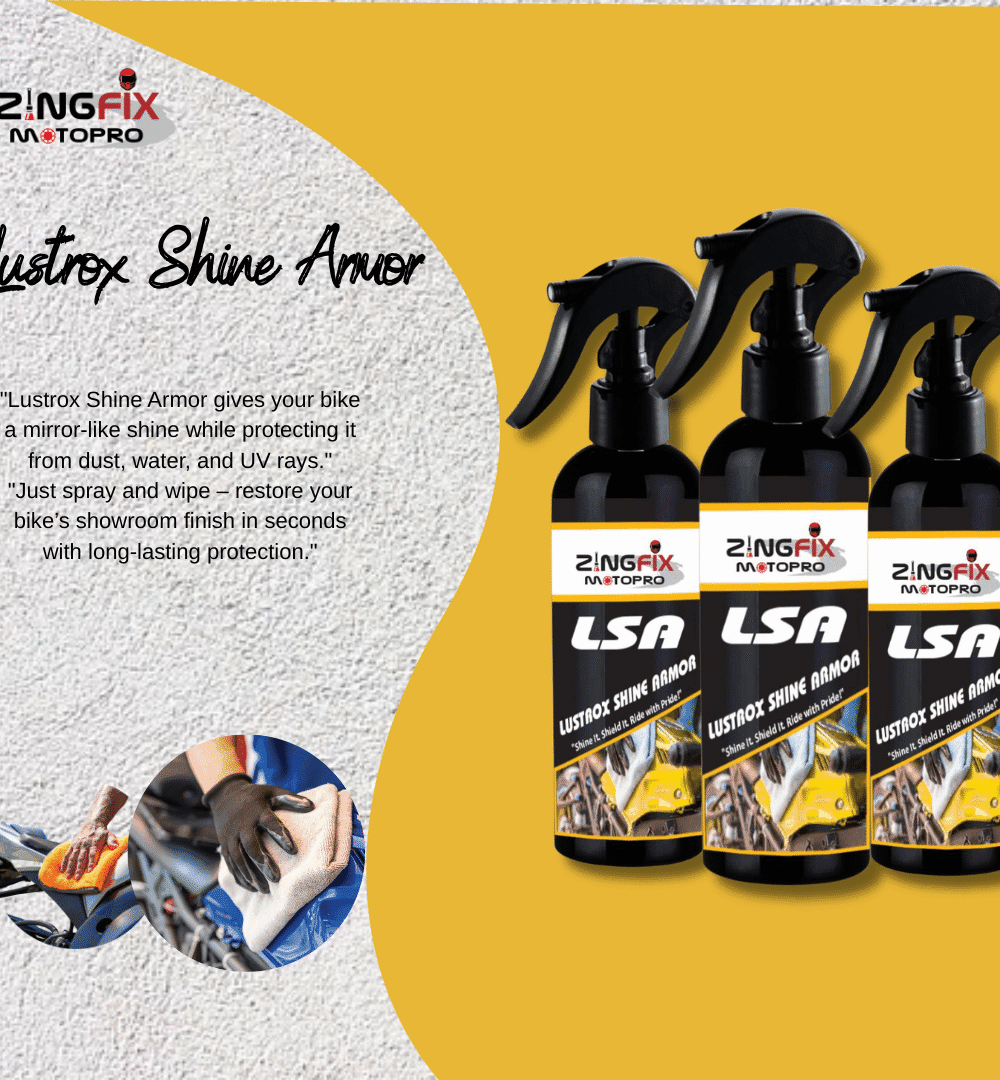 Zingfix Lustrox Shine Armor – 400ML (Pack of 3) | Instant Gloss & Surface Protection Spray