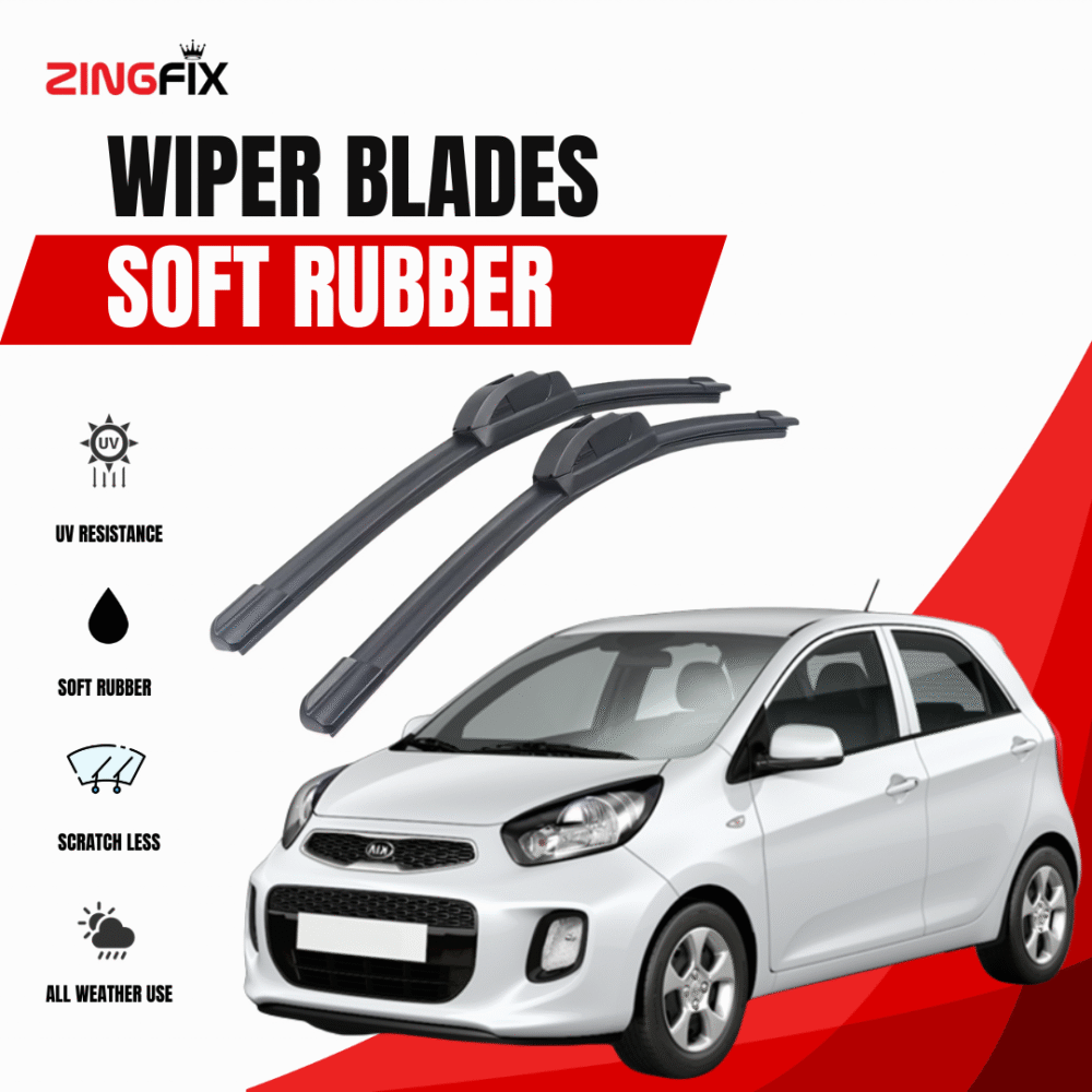 Zingfix Soft Rubber Wiper Blade for KIA Picanto (2019-2024)
