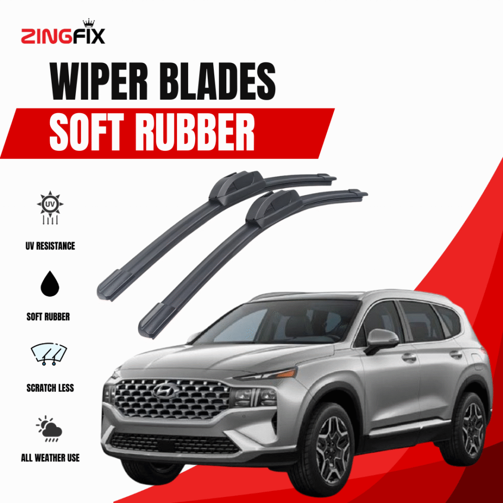 Zingfix Soft Rubber Wiper Blade for Hyundai Santa Fe (2021-2024)