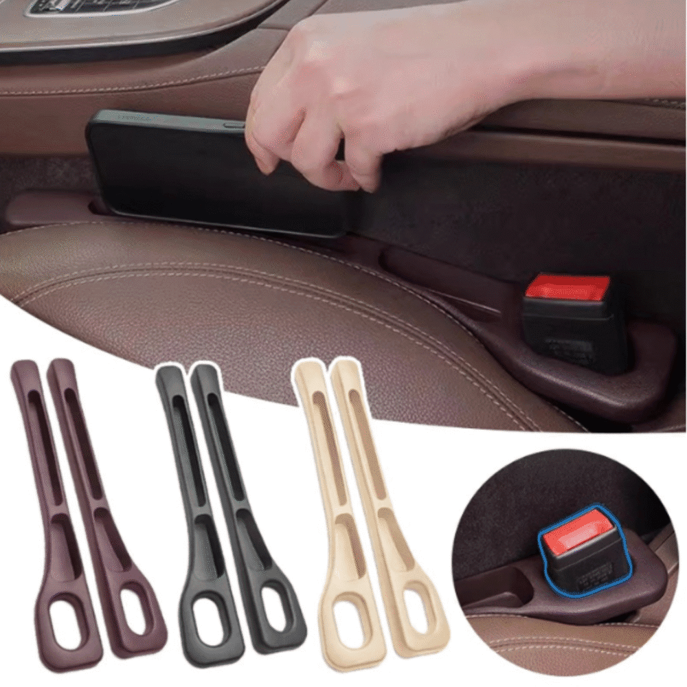 2Pcs PU Car Seat Gap Filler Plug Strip – Leak-Proof Side Seam Organizer (Random Colors) - Image 2