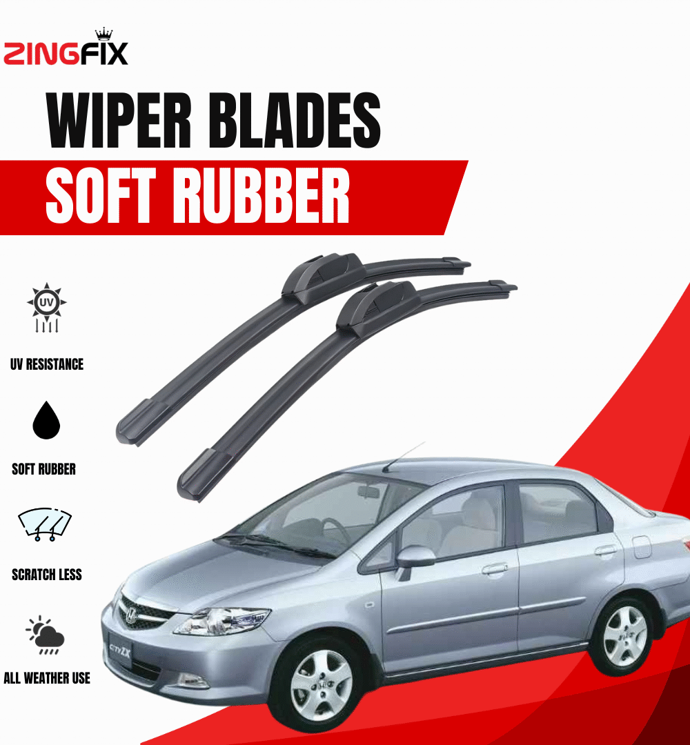 Zingfix Soft Rubber Wiper Blade for Honda City (2003-2008)