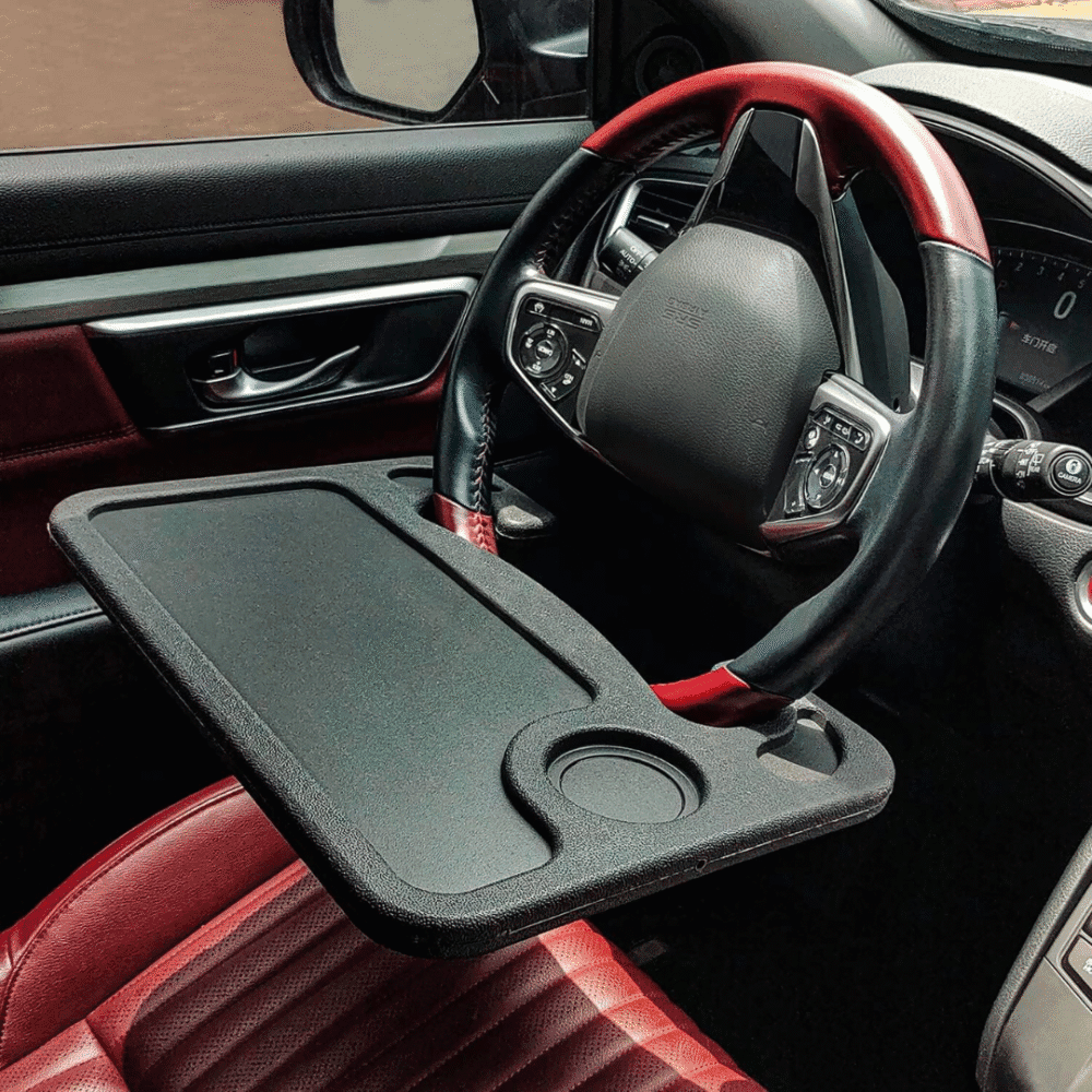 Universal Car Steering Wheel Desk | Portable Multi-Function Tray for Laptop, Work & Meals