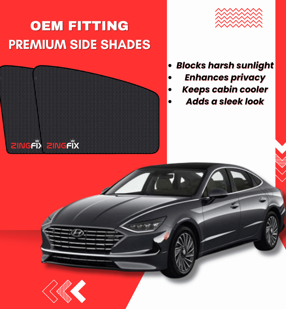 Zingfix Premium Mesh Foldable Side Window Shades for Hyundai Sonata – Sun Protection & Privacy