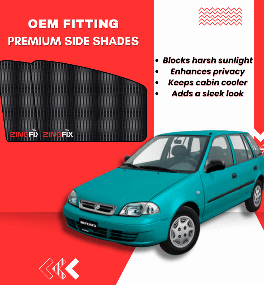 Zingfix Premium Mesh Foldable Side Window Shades for Suzuki Cultus (2002-2016)