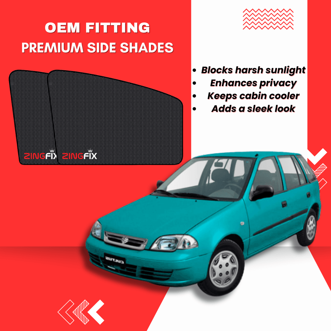 Zingfix Premium Mesh Foldable Side Window Shades for Suzuki Cultus (2002-2016)