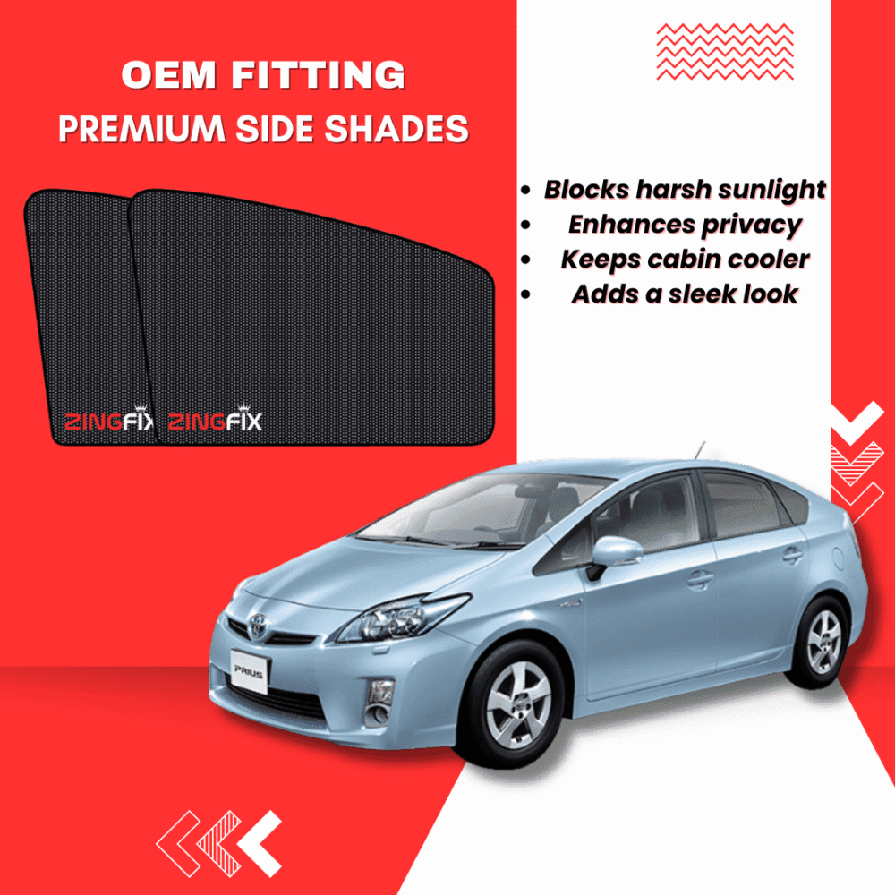 Zingfix Premium Mesh Foldable Side Window Shades for Toyota Prius (2009-2015)