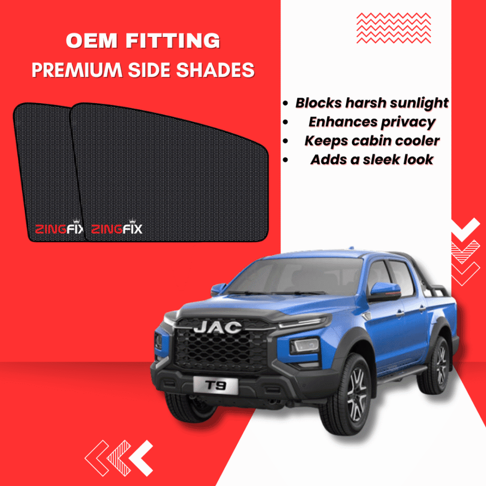 Zingfix Premium Mesh Foldable Side Window Shades for JAC T9