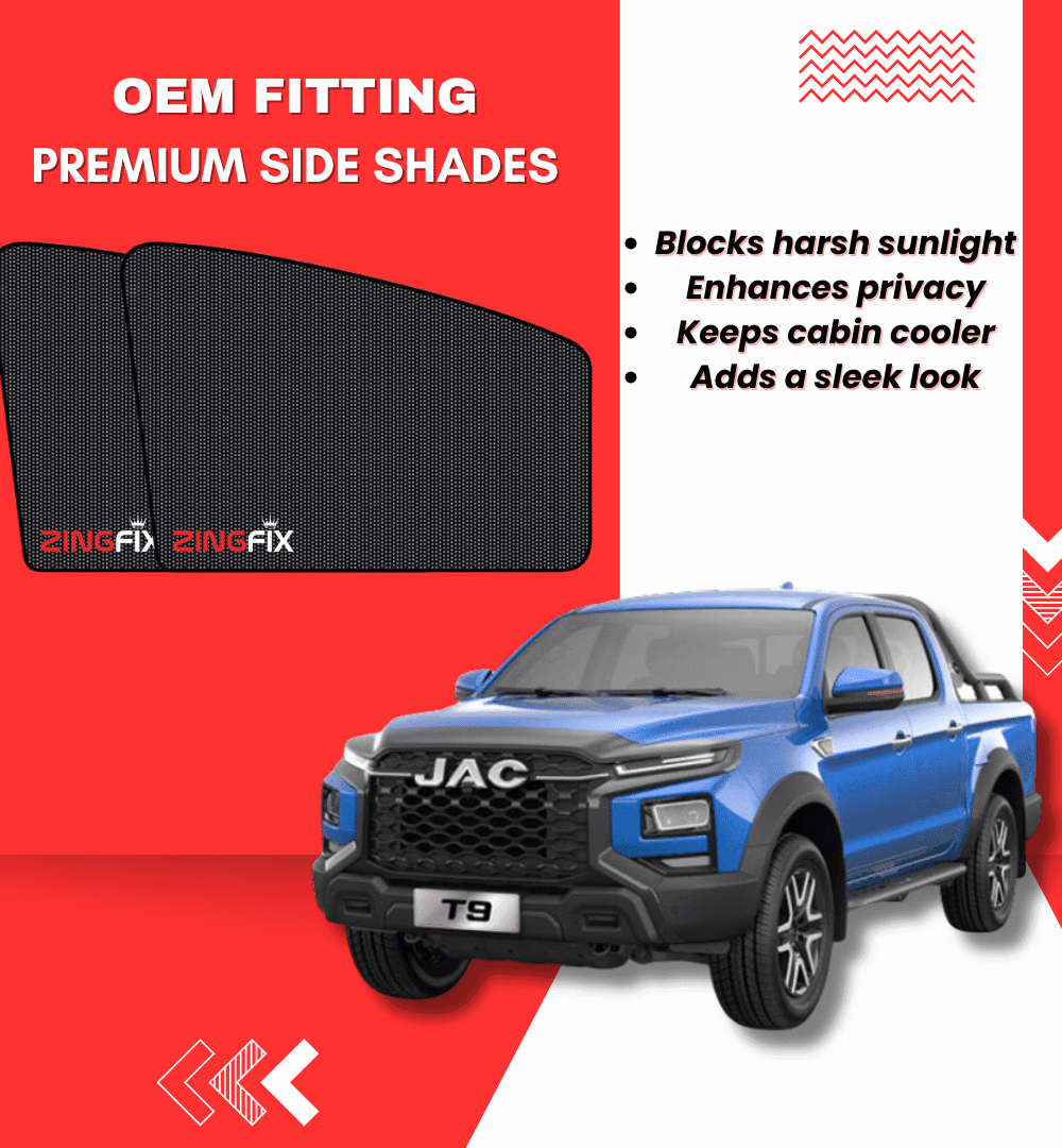 Zingfix Premium Mesh Foldable Side Window Shades for JAC T9