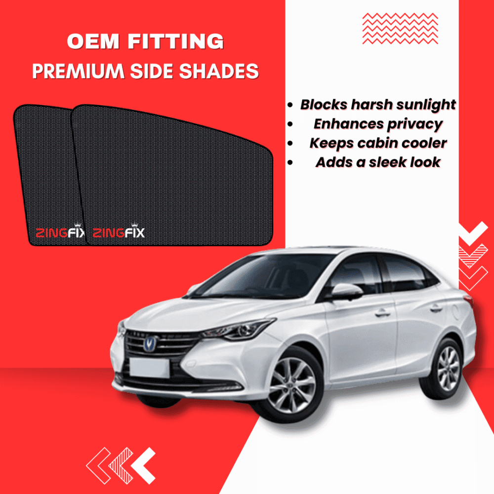 Zingfix Premium Mesh Foldable Side Window Shades for Changan Alsvin – Sun Protection & Privacy