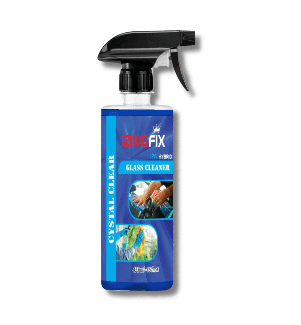 Zingfix Glass Cleaner – IPA Hybrid Formula – 473ml | Streak-Free Clarity & Fast-Drying Finish