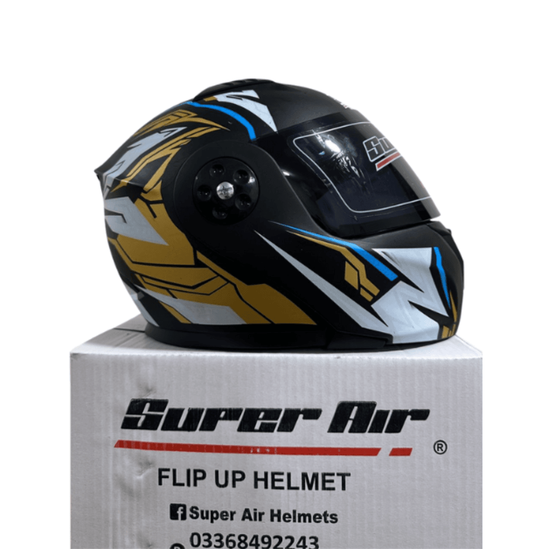 Super Air 3-in-1 Flip-Up Helmet – Random Graphics & Colors - Image 11