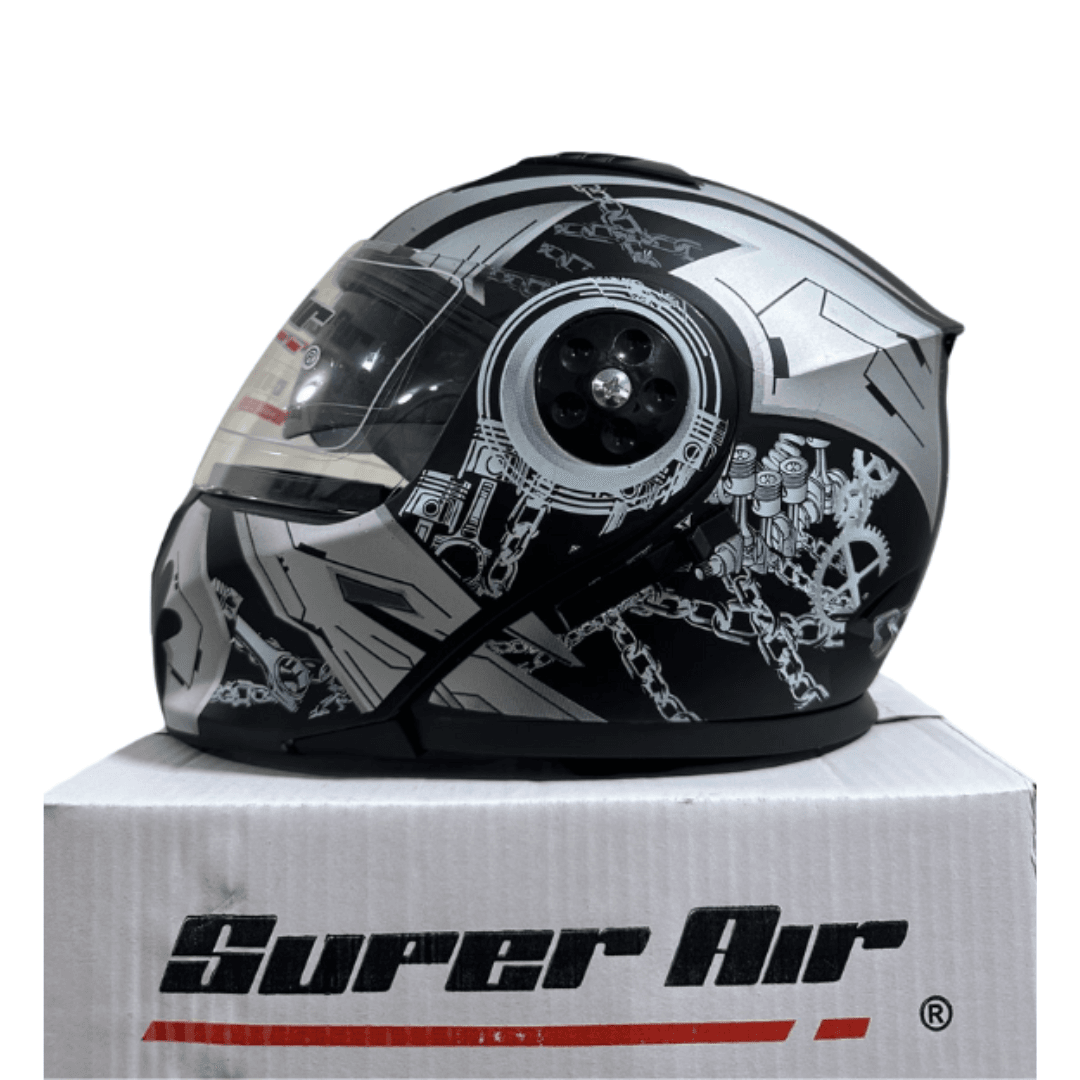 Super Air 3-in-1 Flip-Up Helmet – Random Graphics & Colors - Image 2