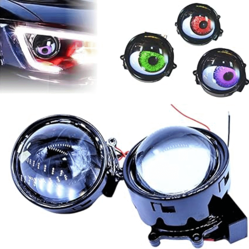 8-Pattern Devil Eyes Dynamic LED Projector – Universal Fog/Headlight - Image 5