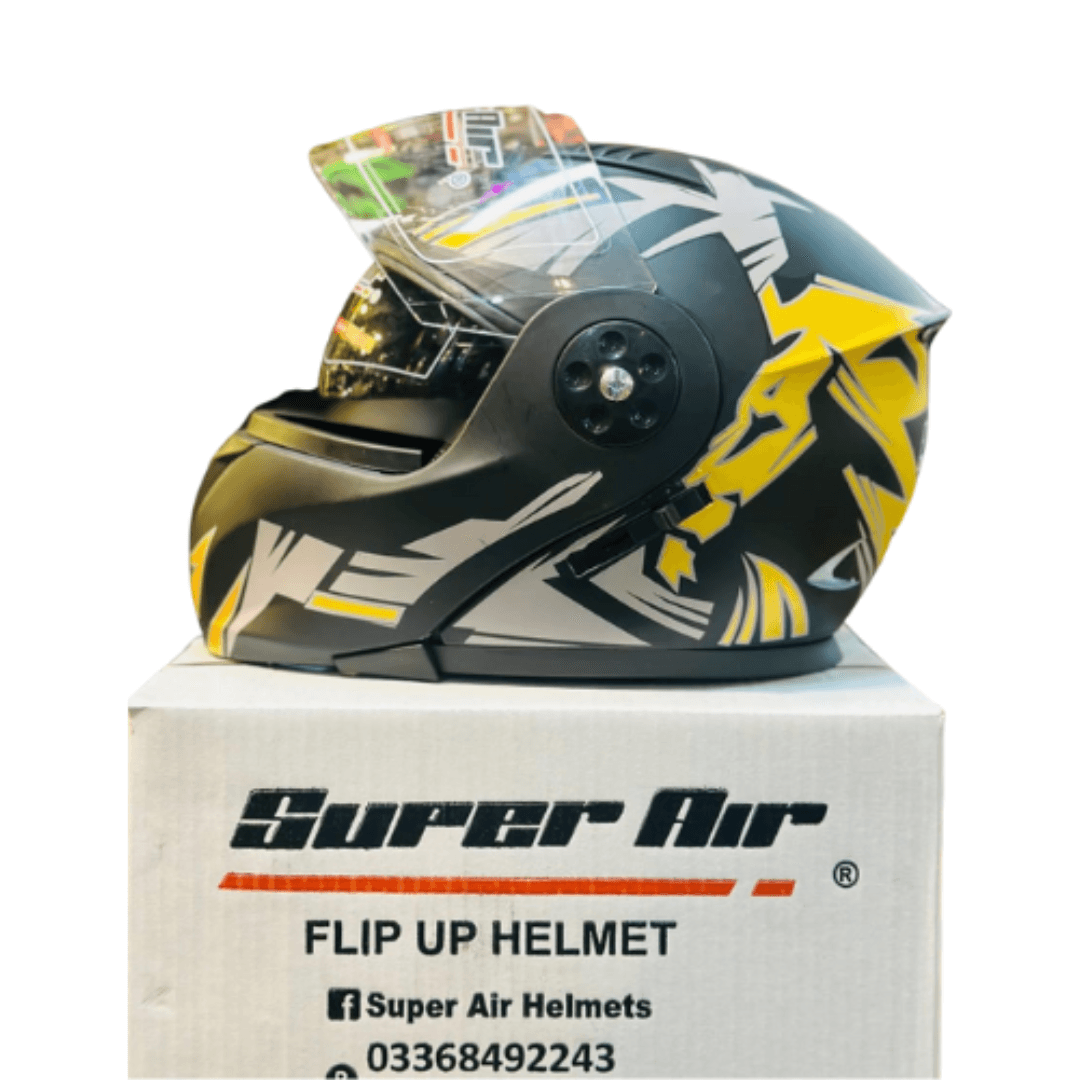 Super Air 3-in-1 Flip-Up Helmet – Random Graphics & Colors - Image 5