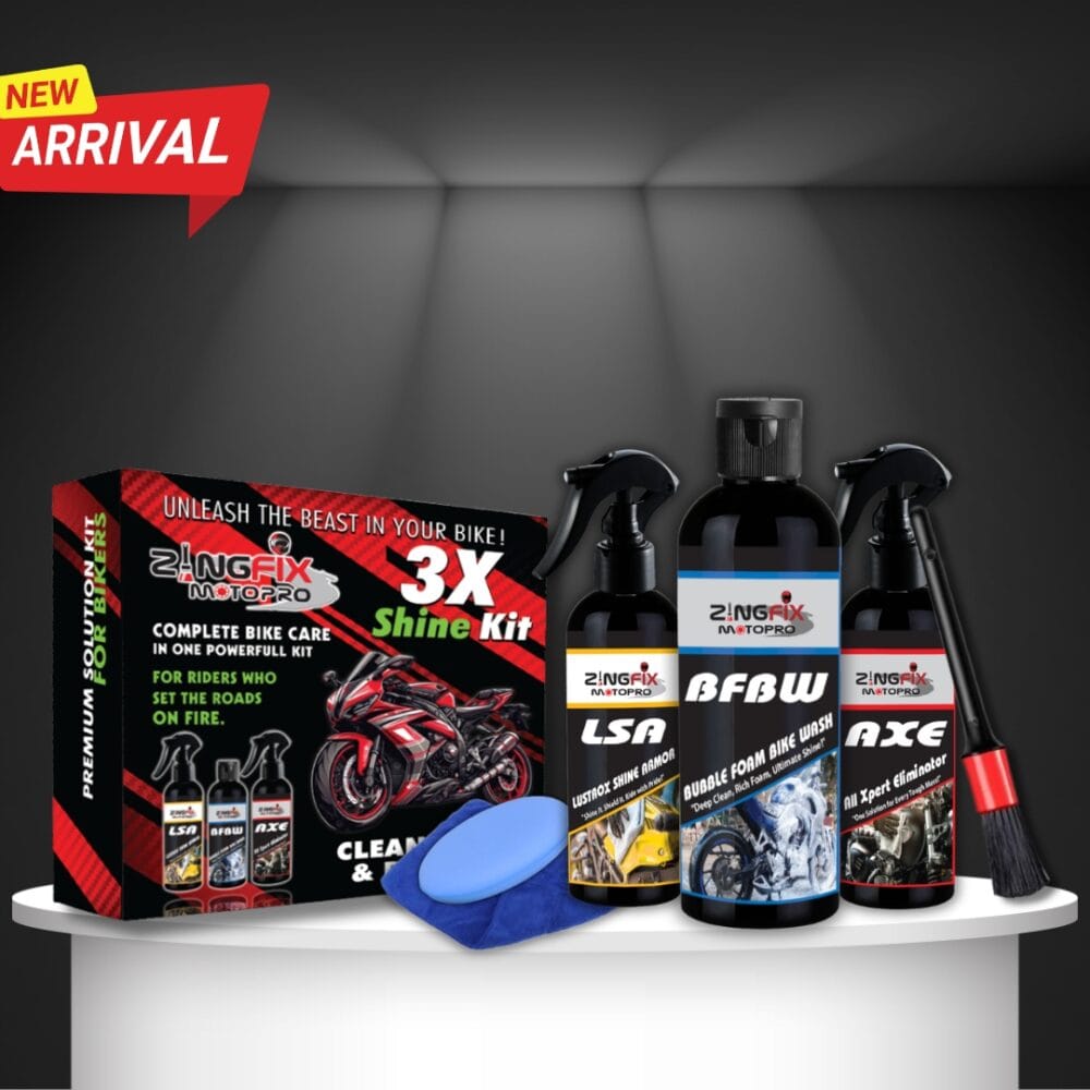 Zingfix Motopro 3x Shine Kit – Complete Motorcycle Detailing Bundle