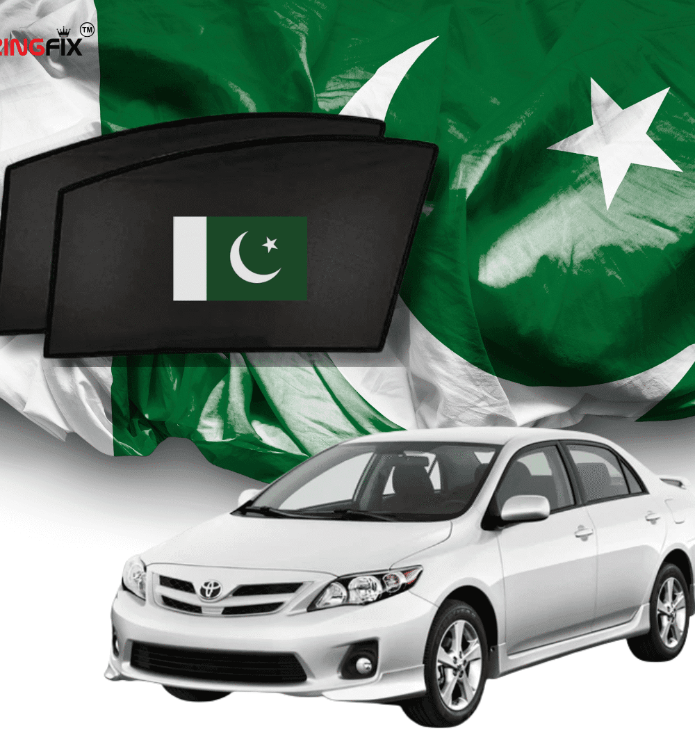 Zingfix Side Shade for Corolla 2009-2014 – Pakistan Logo Printed