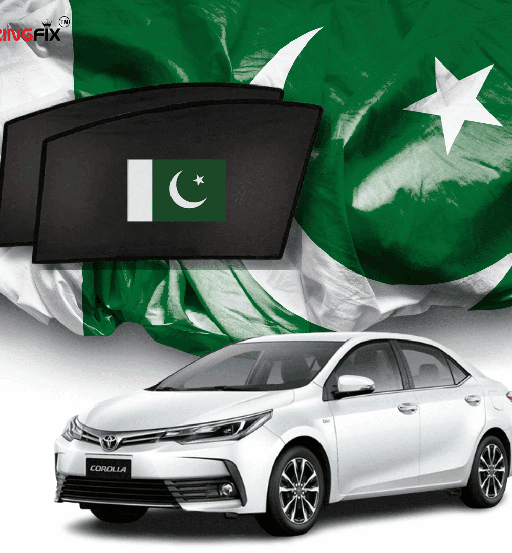 Zingfix Side Shade for Corolla 2015-2023 – Pakistan Logo Printed