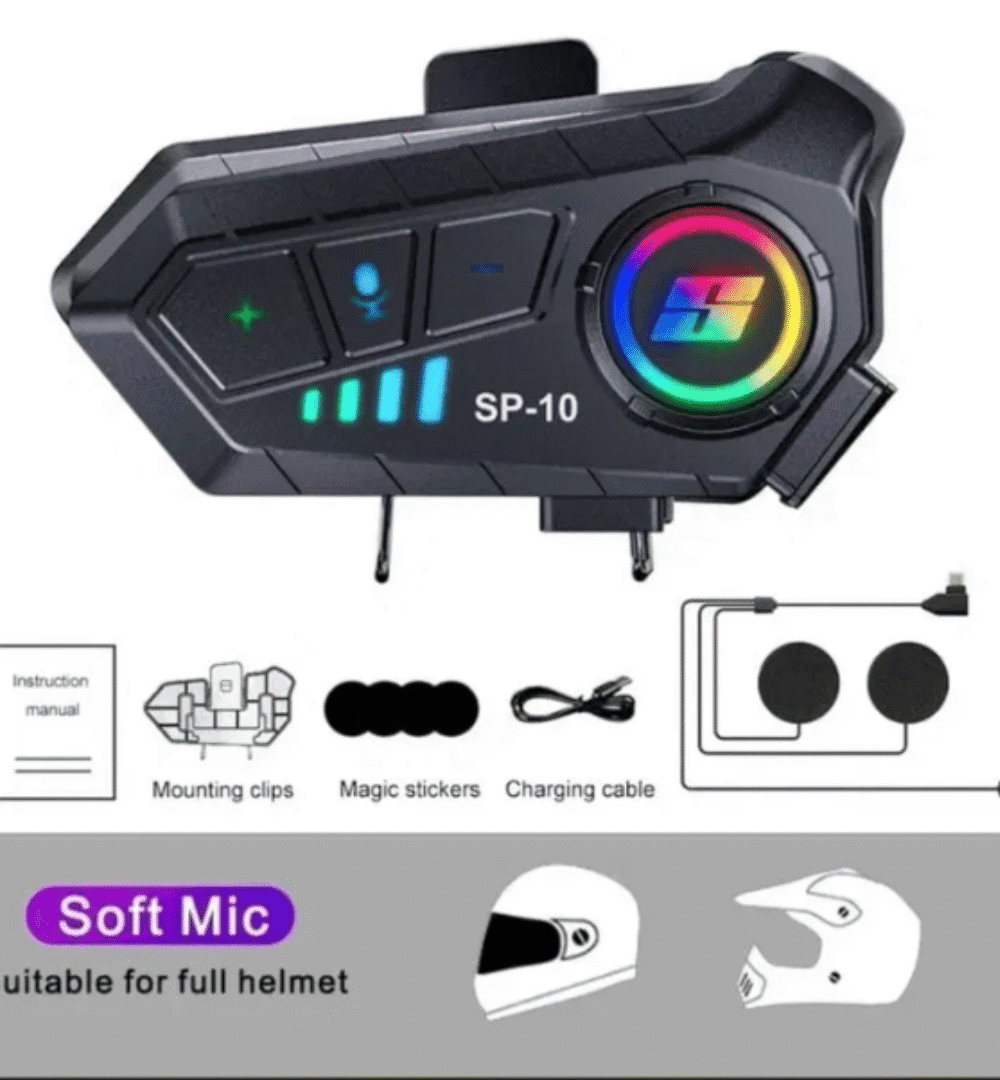 SP-10 Super Air Helmet Bluetooth Intercom Device – Wireless Communication & Music System
