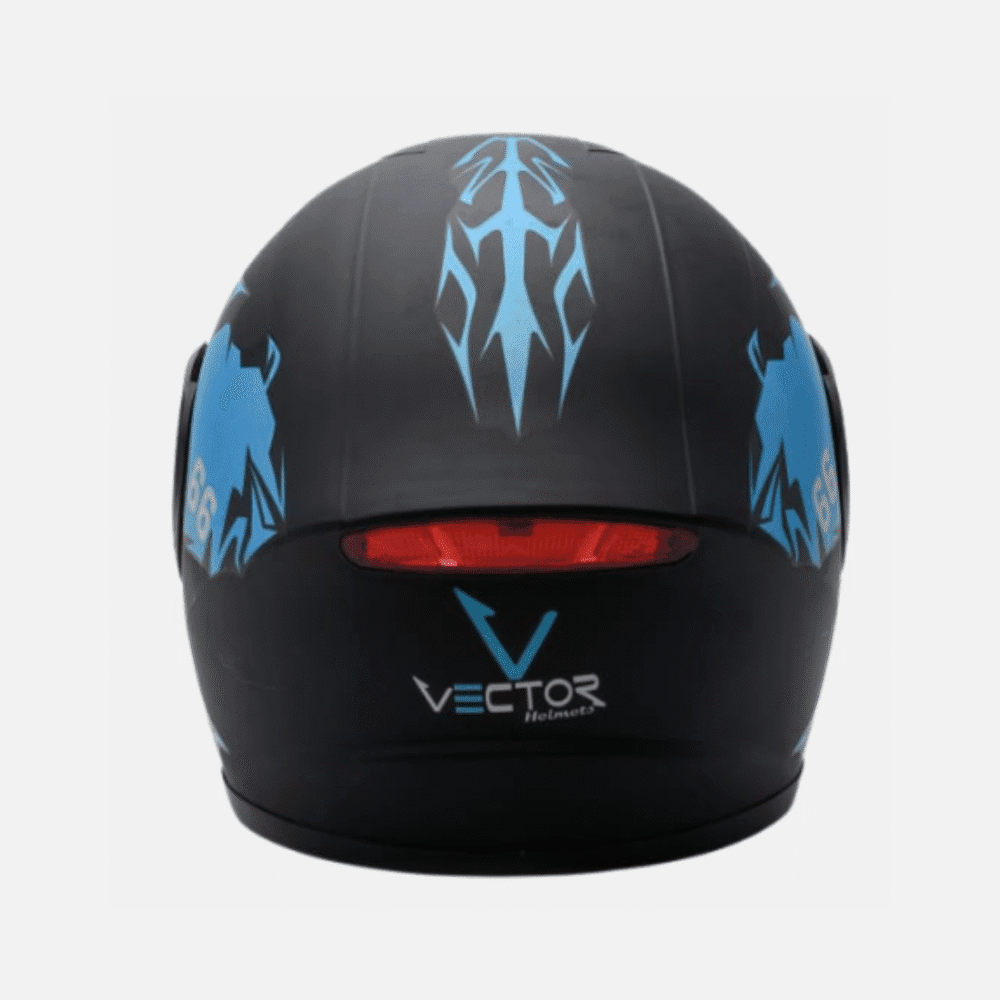 Vector Full-Face Helmet – Black with Mercury Visor & Random Stylish Graphics - Image 8