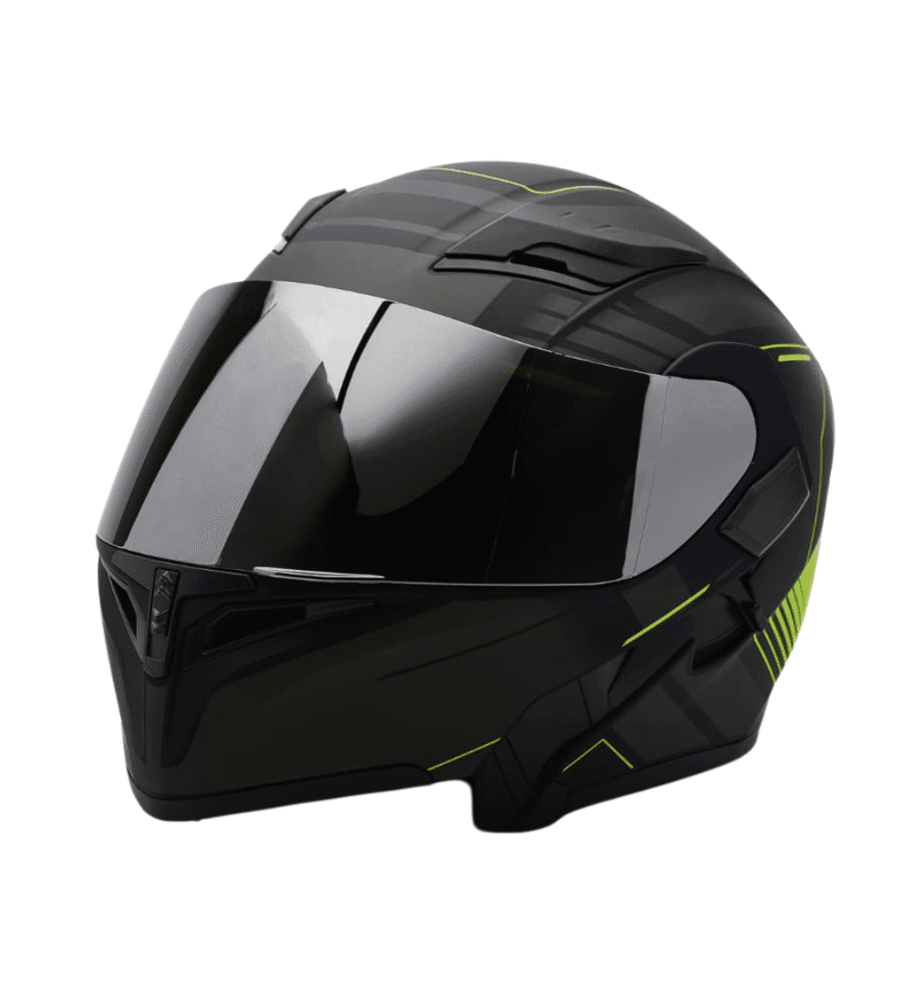 VECTOR NEON (VT-254) Flip-Up Motorcycle Helmet – DOT Certified Large Size