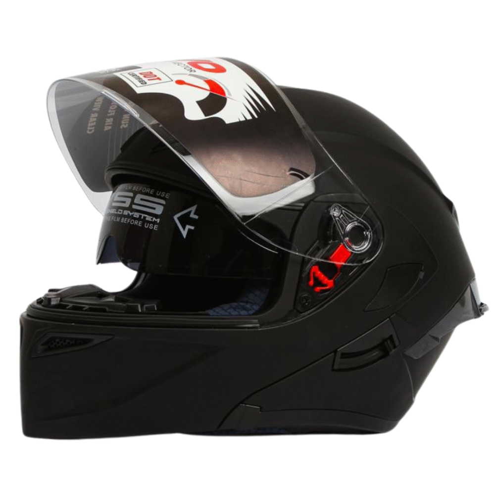 Revo Black Full Face Motorcycle Helmet – DOT Certified Large Size - Image 5