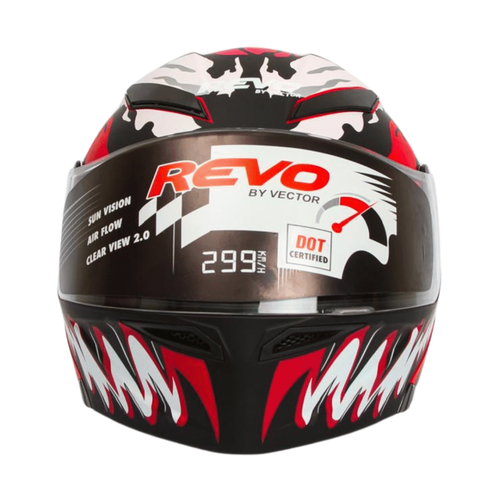 Revo Beast Full Face Motorcycle Helmet – DOT Certified Medium Size