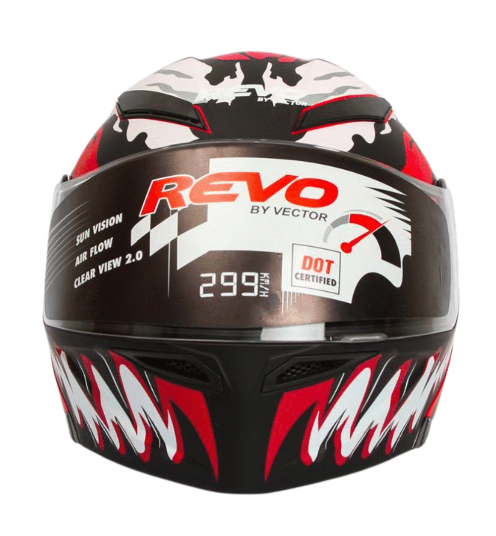 Revo Beast Full Face Motorcycle Helmet – DOT Certified Large Size