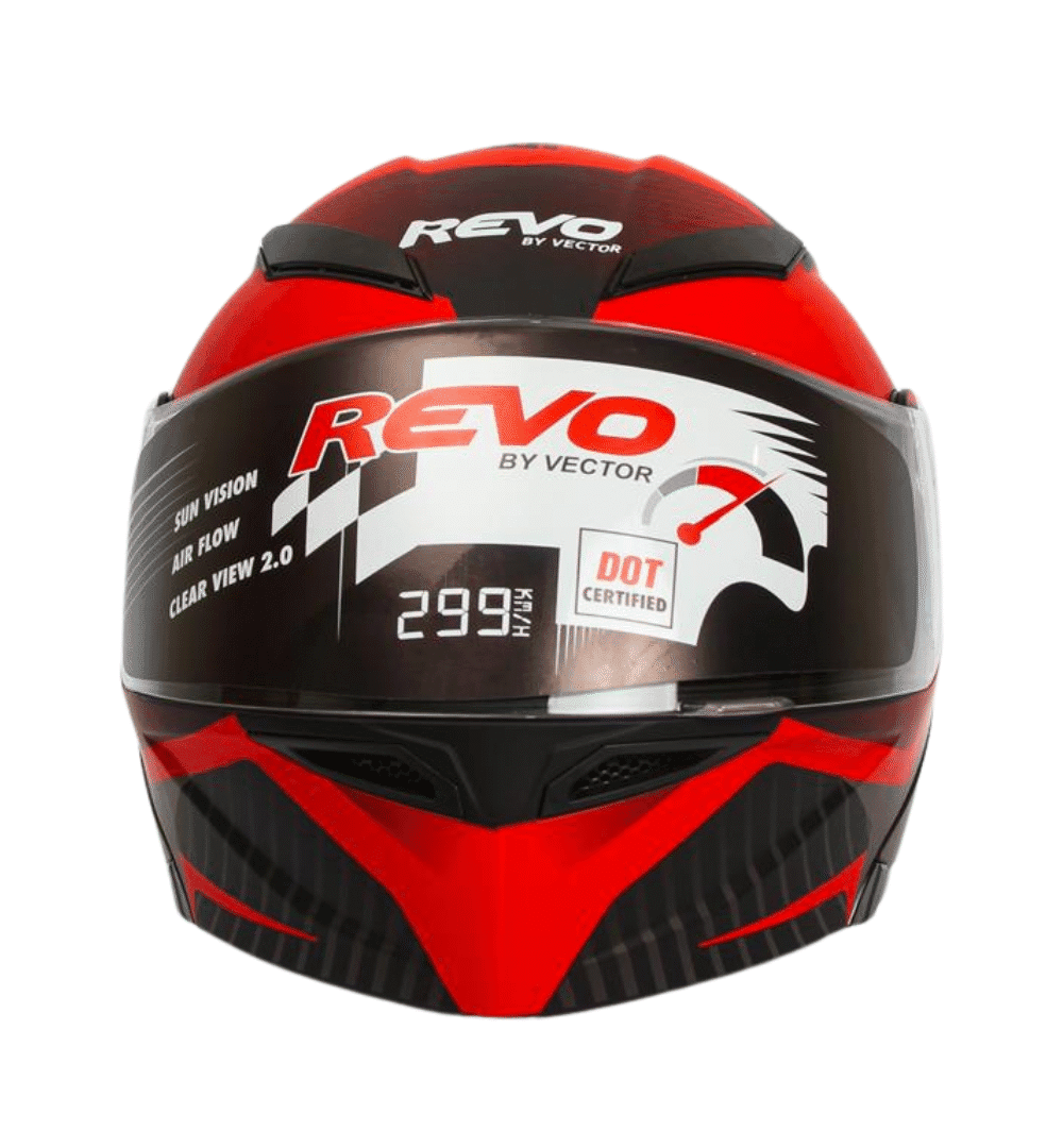 Revo Storm Full Face Motorcycle Helmet – DOT Certified Large Size