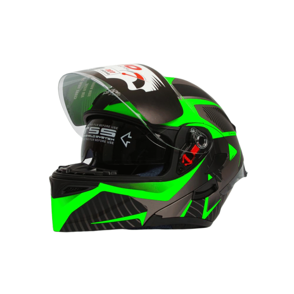 Revo Green Full Face Motorcycle Helmet – DOT Certified Medium Size - Image 5
