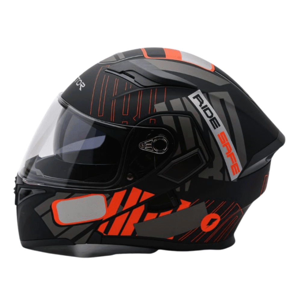 VECTOR STRIKE ORANGE (VT-254) Flip-Up Motorcycle Helmet – DOT Certified Large Size - Image 2