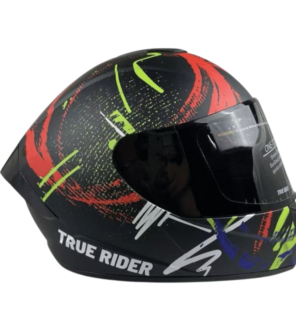 True Ride TR-701 Red Strike Full Face Helmet – DOT Approved | Medium