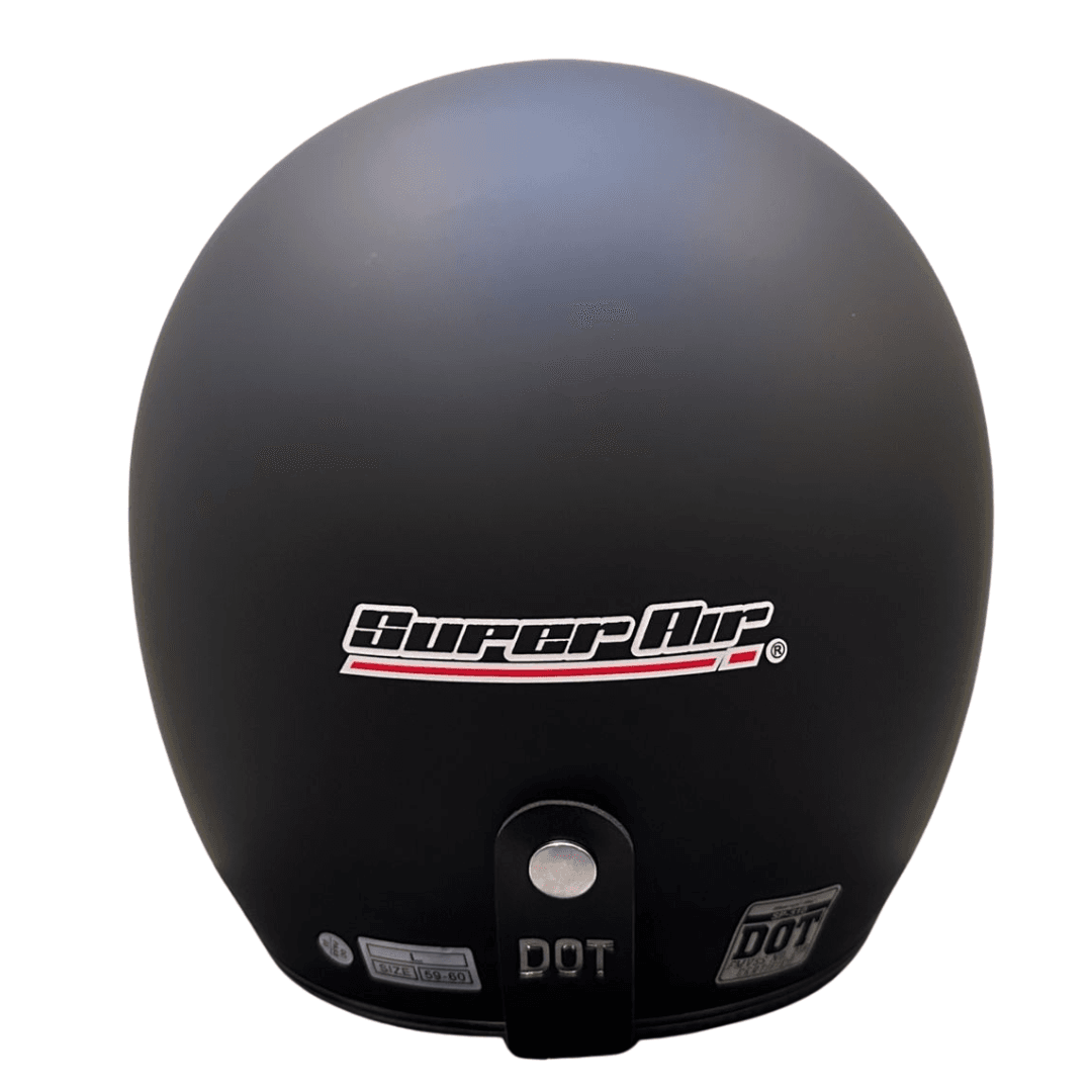 Super Air SP-510 Matte Black Open Face Helmet – DOT Approved | Medium Size - Image 4
