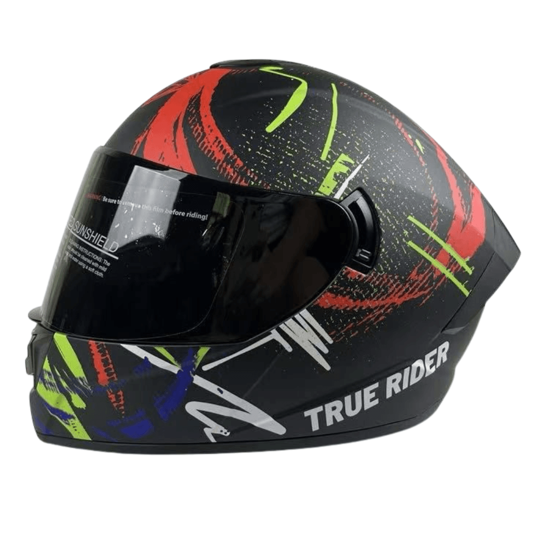 True Ride TR-701 Red Strike Full Face Helmet – DOT Approved | Large