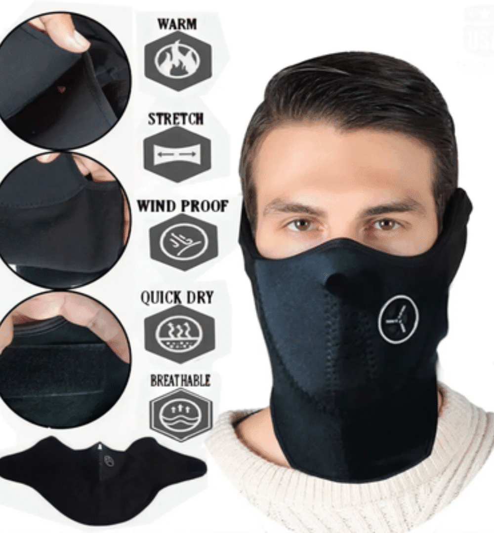 Winter Half Face Mask for Motorcycle Riders | Windproof Biker Face Mask
