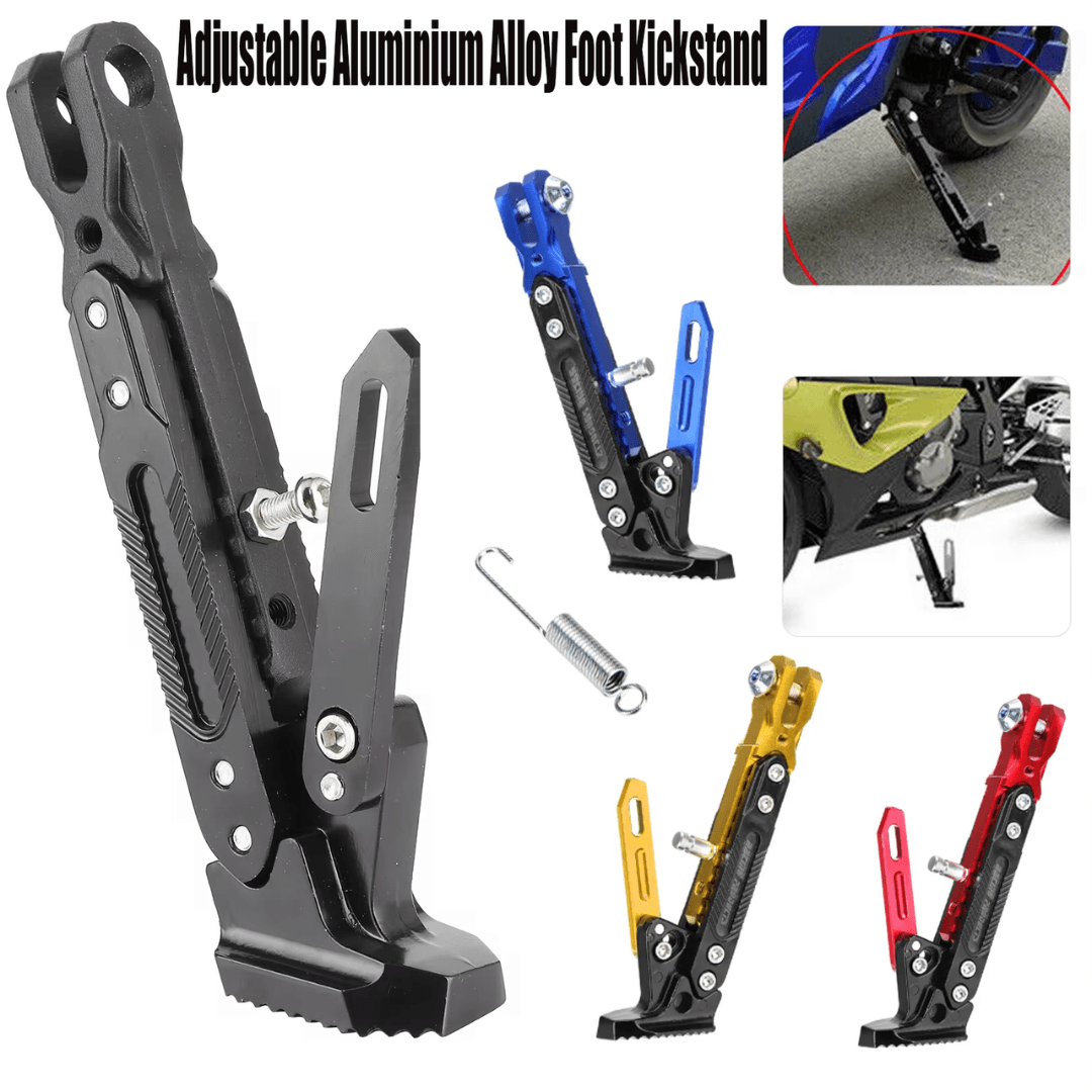 Motorcycle CNC Full Aluminum Alloy Adjustable Side Stand / Kickstand- Random Color